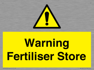 Warning Fertiliser Store